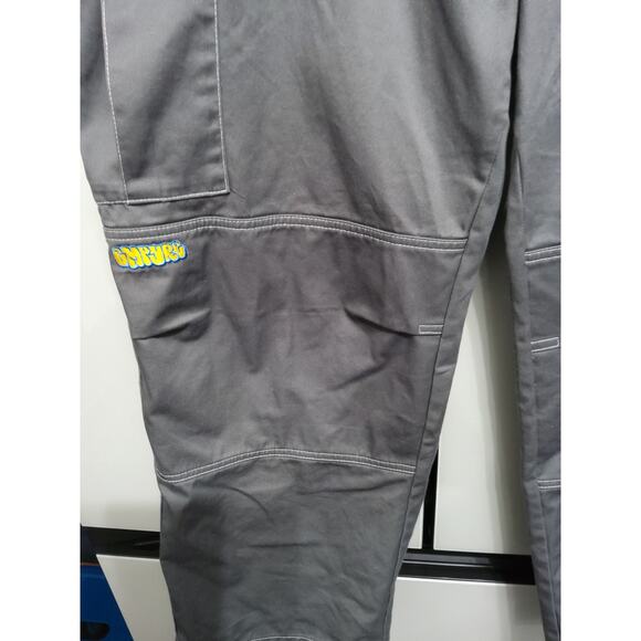 EMPYRE ultra wide leg cargo pants sz 33 skater Grey reinforced knee/bum grunge - Picture 6 of 12